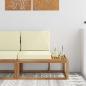 Preview: ARDEBO.de - Outdoor End Sofa Natur 91 x 63 x 73 cm Massivholz Akazie
