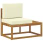 Preview: Outdoor End Sofa Natur 91 x 63 x 73 cm Massivholz Akazie