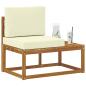 Preview: Outdoor End Sofa Natur 91 x 63 x 73 cm Massivholz Akazie