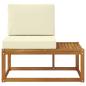 Preview: Outdoor End Sofa Natur 91 x 63 x 73 cm Massivholz Akazie
