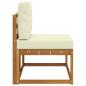 Preview: Outdoor End Sofa Natur 91 x 63 x 73 cm Massivholz Akazie