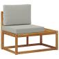 Preview: Outdoor End Sofa Natur 91 x 63 x 73 cm Massivholz Akazie