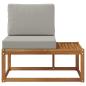 Preview: Outdoor End Sofa Natur 91 x 63 x 73 cm Massivholz Akazie