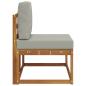 Preview: Outdoor End Sofa Natur 91 x 63 x 73 cm Massivholz Akazie