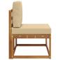 Preview: Outdoor End Sofa Natur 91 x 63 x 73 cm Massivholz Akazie
