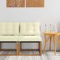 Preview: ARDEBO.de - Outdoor Mittelsofa Massivholz Akazie und Textilene Stoff Natur
