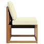 Preview: Outdoor Mittelsofa Massivholz Akazie und Textilene Stoff Natur