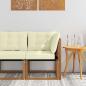 Preview: ARDEBO.de - Outdoor Ecksofa Massivholz Akazie und Textilene Stoff Natur