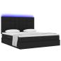 Preview: LED-Speicherbett mit Matratze Schwarz 160 x 200 cm Stoff