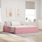 Preview: ARDEBO.de - Aufbewahrungsbett mit Matratze Rosa 160 x 200 cm Samt
