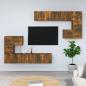 Preview: ARDEBO.de - TV-Wandschrank Räuchereiche Holzwerkstoff