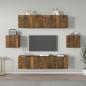 Preview: ARDEBO.de - 6-tlg. TV-Schrank-Set Räuchereiche Holzwerkstoff