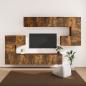 Preview: ARDEBO.de - 10-tlg. TV-Schrank-Set Räuchereiche Holzwerkstoff