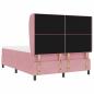 Preview: Boxspringbett mit Matratze mit Kopfteil Rosa 200 x 160 cm Samt