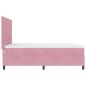 Preview: LED Boxspringbett mit Matratze Rosa 160 x 200 cm Samt