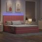 Preview: LED-Speicherbett mit Matratze Rosa 160 x 200 cm Samt