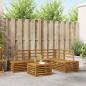 Preview: ARDEBO.de - Outdoor-Sofagarnitur 5 Stück Natur Massivholz Akazie