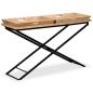 Preview: Konsolentisch Mangoholz Massiv 130 x 40 x 80 cm