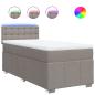 Preview: Boxspringbett mit Matratze Taupe 100x200 cm Stoff