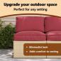 Preview: Palettenkissenset 2 pcs Weinrot Oxford-Stoff