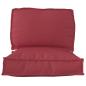 Preview: Palettenkissenset 2 pcs Weinrot Oxford-Stoff