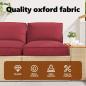 Preview: Palettenkissenset 2 pcs Weinrot Oxford-Stoff