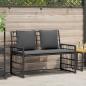 Preview: ARDEBO.de - Bank Outdoor 2 -Seater 116 x 55 x 82 cm Stahl und Poly Rattan