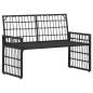 Preview: Bank Outdoor 2 -Seater 116 x 55 x 82 cm Stahl und Poly Rattan