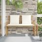 Preview: Bank Outdoor 2 -Seater 116 x 55 x 82 cm Stahl und Poly Rattan