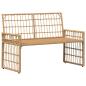Preview: Bank Outdoor 2 -Seater 116 x 55 x 82 cm Stahl und Poly Rattan