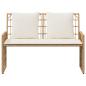 Preview: Bank Outdoor 2 -Seater 116 x 55 x 82 cm Stahl und Poly Rattan
