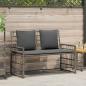 Preview: ARDEBO.de - Bank Outdoor 2 -Seater 116 x 55 x 82 cm Stahl und Poly Rattan