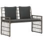 Preview: Bank Outdoor 2 -Seater 116 x 55 x 82 cm Stahl und Poly Rattan