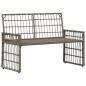 Preview: Bank Outdoor 2 -Seater 116 x 55 x 82 cm Stahl und Poly Rattan