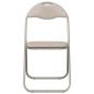 Preview: Klappstuhl 8 stk. Kunstleder Sand 48 x 43,5 x 81 cm