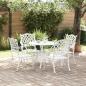 Preview: ARDEBO.de - Garten Essgruppe 5 pcs Weiß Aluminium