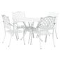Preview: Garten Essgruppe 5 pcs Weiß Aluminium