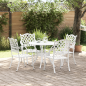 Preview: Garten Essgruppe 5 pcs Weiß Aluminium