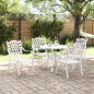 Preview: Garten Essgruppe 5 pcs Weiß Aluminium