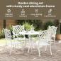 Preview: Garten Essgruppe 5 pcs Weiß Aluminium