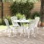 Preview: ARDEBO.de - Garten Essgruppe 5 pcs Weiß Aluminium