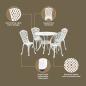 Preview: Garten Essgruppe 5 pcs Weiß Aluminium