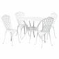 Preview: Garten Essgruppe 5 pcs Weiß Aluminium