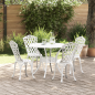 Preview: Garten Essgruppe 5 pcs Weiß Aluminium