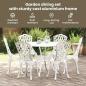 Preview: Garten Essgruppe 7 pcs Weiß Aluminium