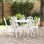 Preview: Garten Essgruppe 7 pcs Weiß Aluminium