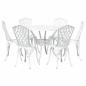Preview: Garten Essgruppe 7 pcs Weiß Aluminium
