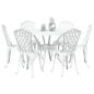 Preview: Garten Essgruppe 7 pcs Weiß Aluminium