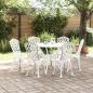 Preview: Garten Essgruppe 7 pcs Weiß Aluminium