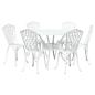 Preview: Garten Essgruppe 7 pcs Weiß Aluminium